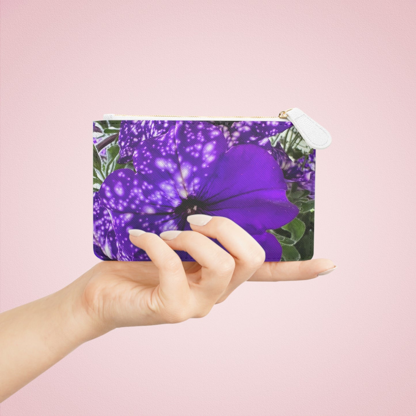 Purple Flower Mini Clutch Bag (Custom Creations By Catelyn) PURPLE