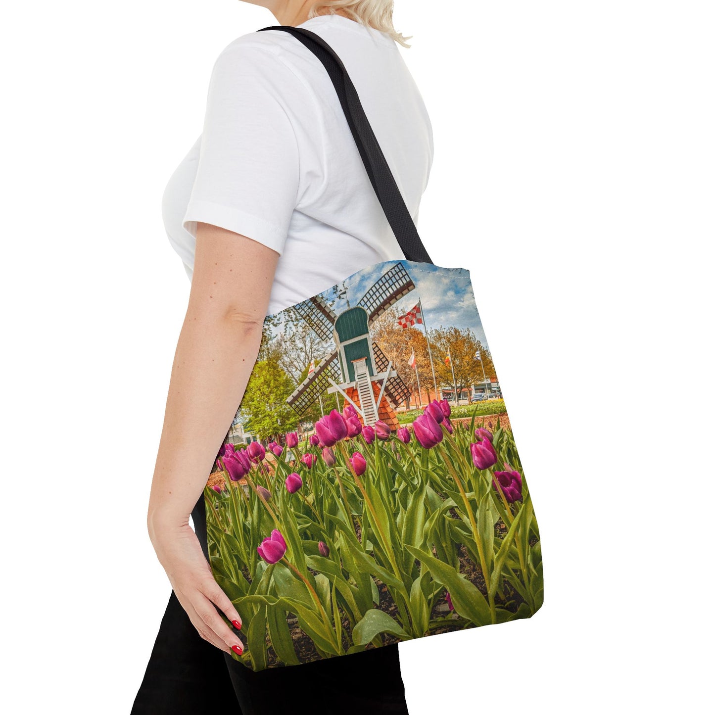 Windmill Tulips Tote Bag (SP Photography Collection) BROWN