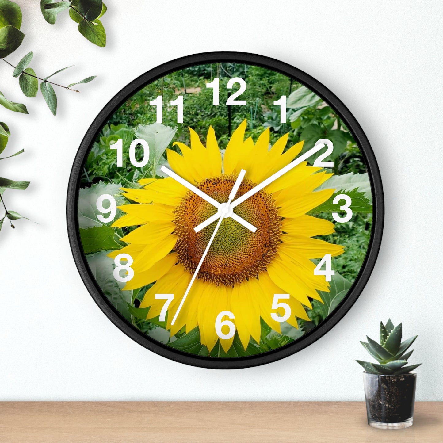 Yellow Sunflower Wall Clock (Enchanted Exposures By Tammy Lyne)