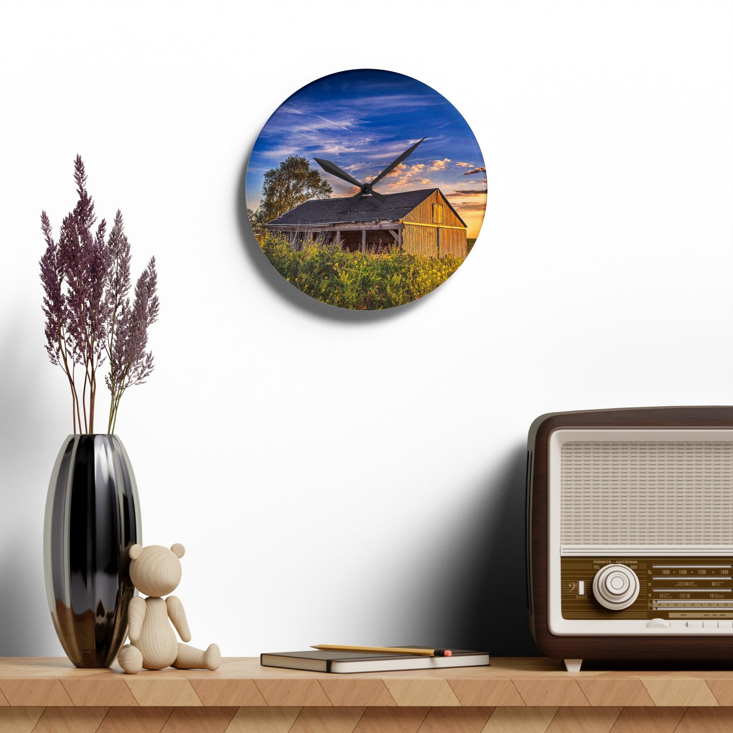 Beautiful Barn Acrylic Wall Clock (SP Photography Collection)