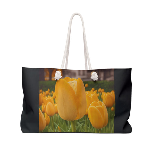 Yellow Tulip Weekender Bag (SP Photography Collection) BLACK