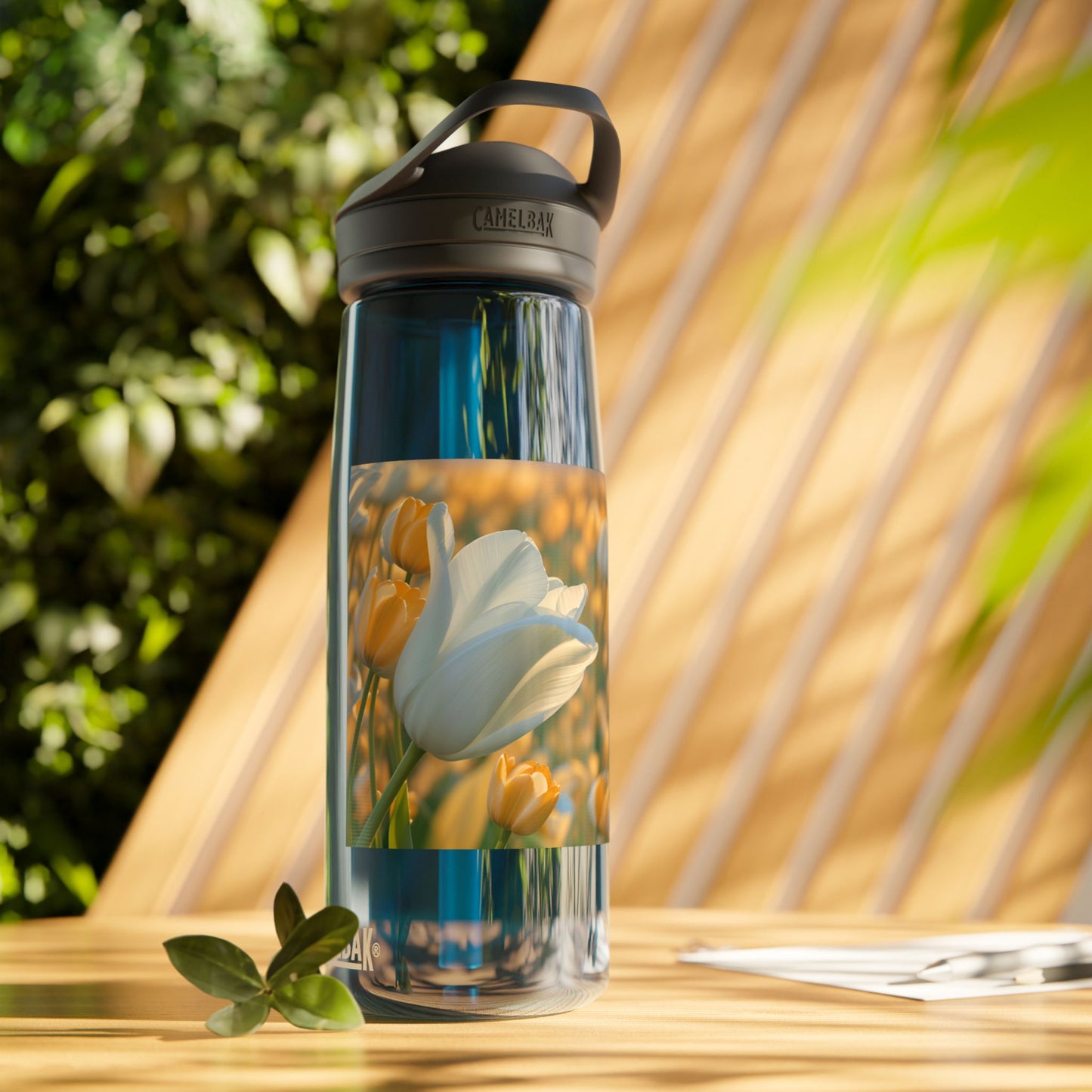 White Flower Tulip CamelBak Eddy®  Water Bottle, 25oz (SP Photography Collection)