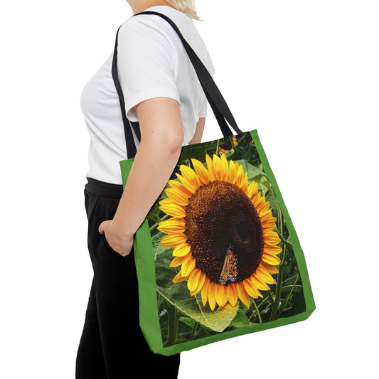 Bright Sunflower Tote Bag (Enchanted Exposures By Tammy Lyne) GREEN