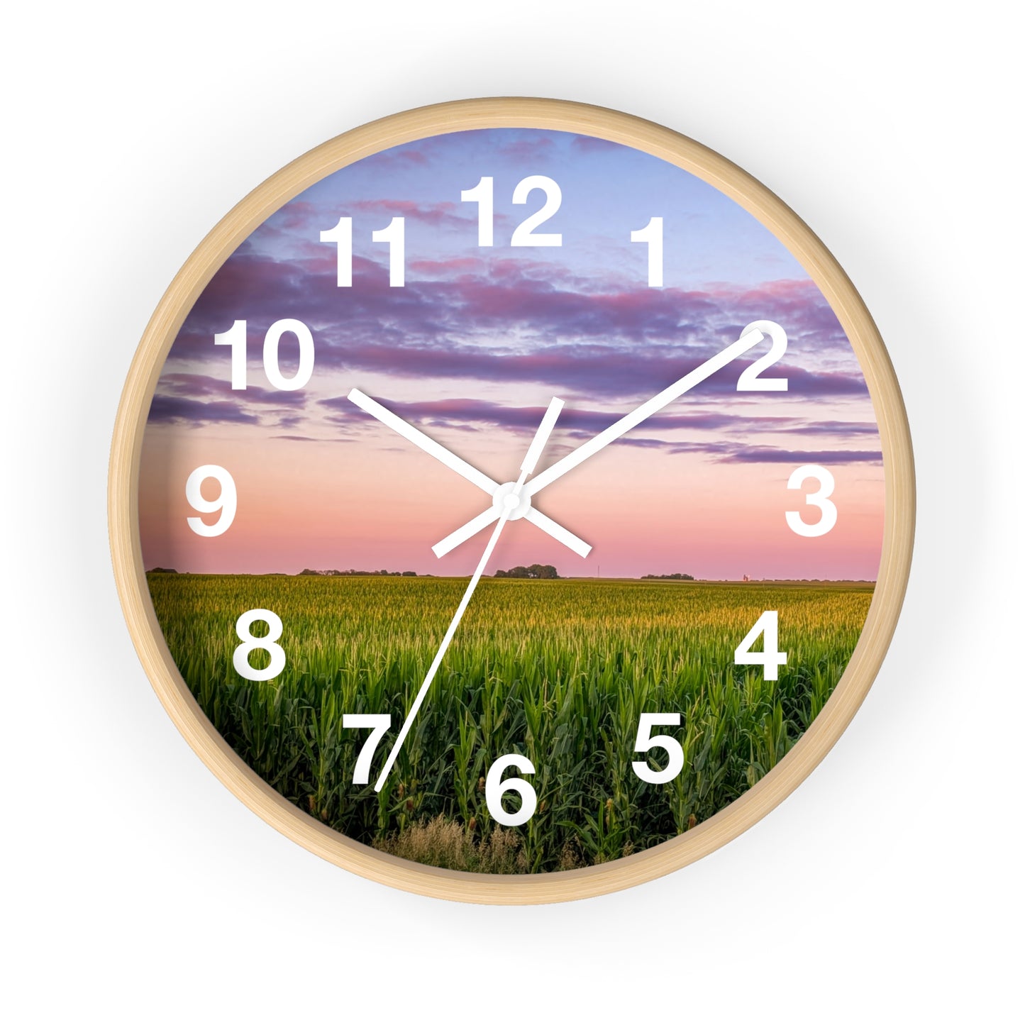 Corn Field Sunset Clock (SP Photography Collection)