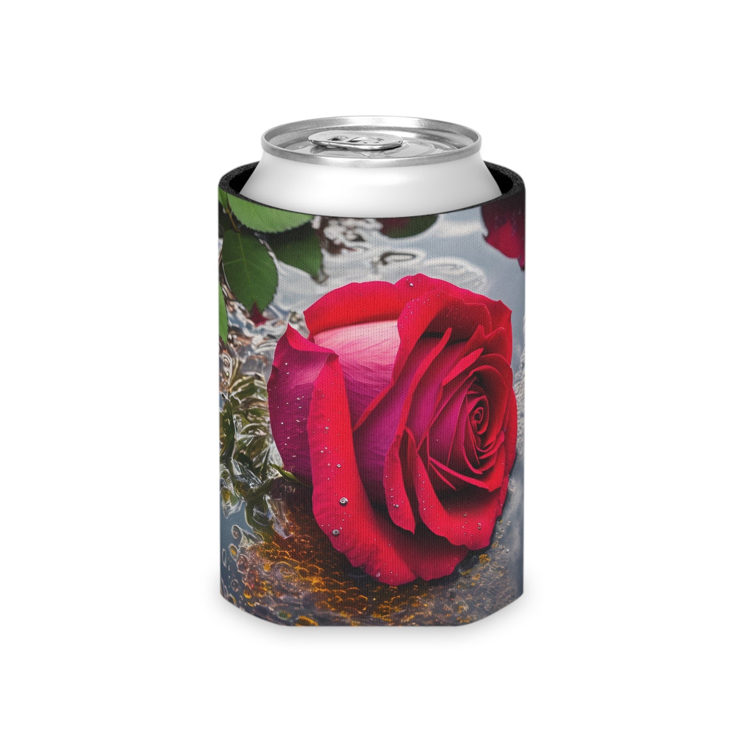 Red Rose Regular Can Cooler Sleeve (SP Photography Collection) RED