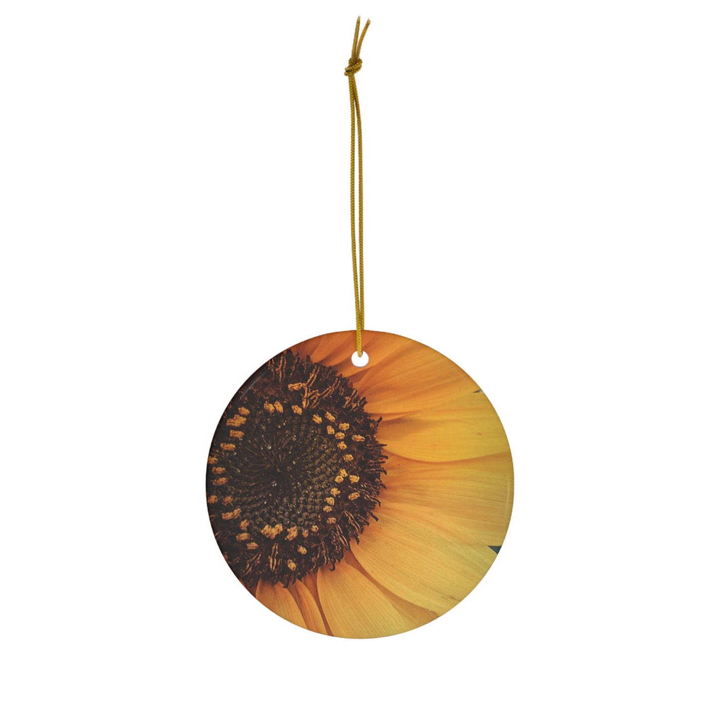 Sun Ray Sunflower Ceramic Ornament (SP Photography Collection)