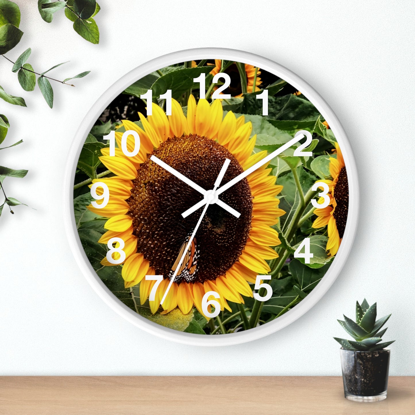 Bright Sunflower Wall Clock (Enchanted Exposures By Tammy Lyne)