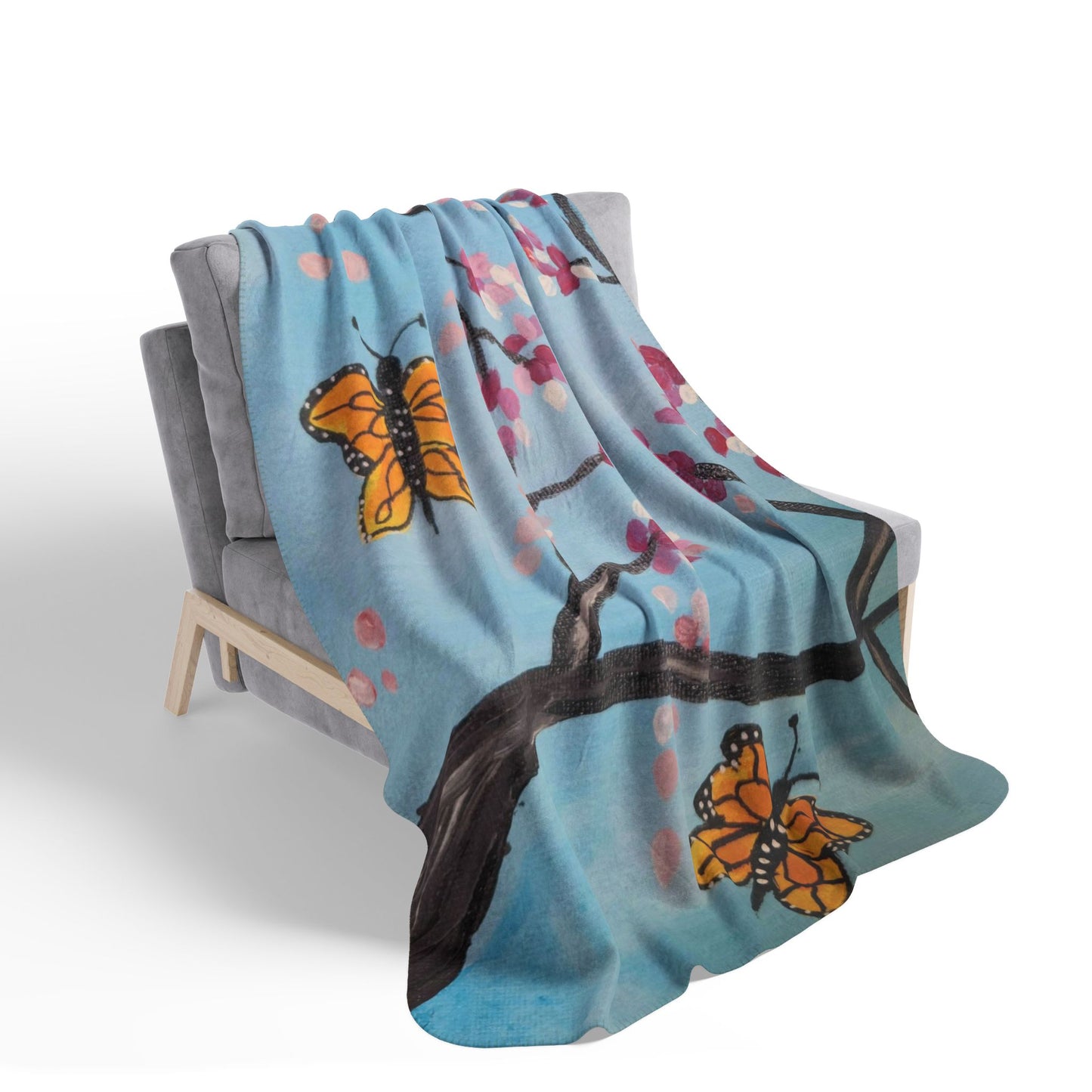 Monarchs Play Fleece Sherpa Blanket (Brookson Collection)