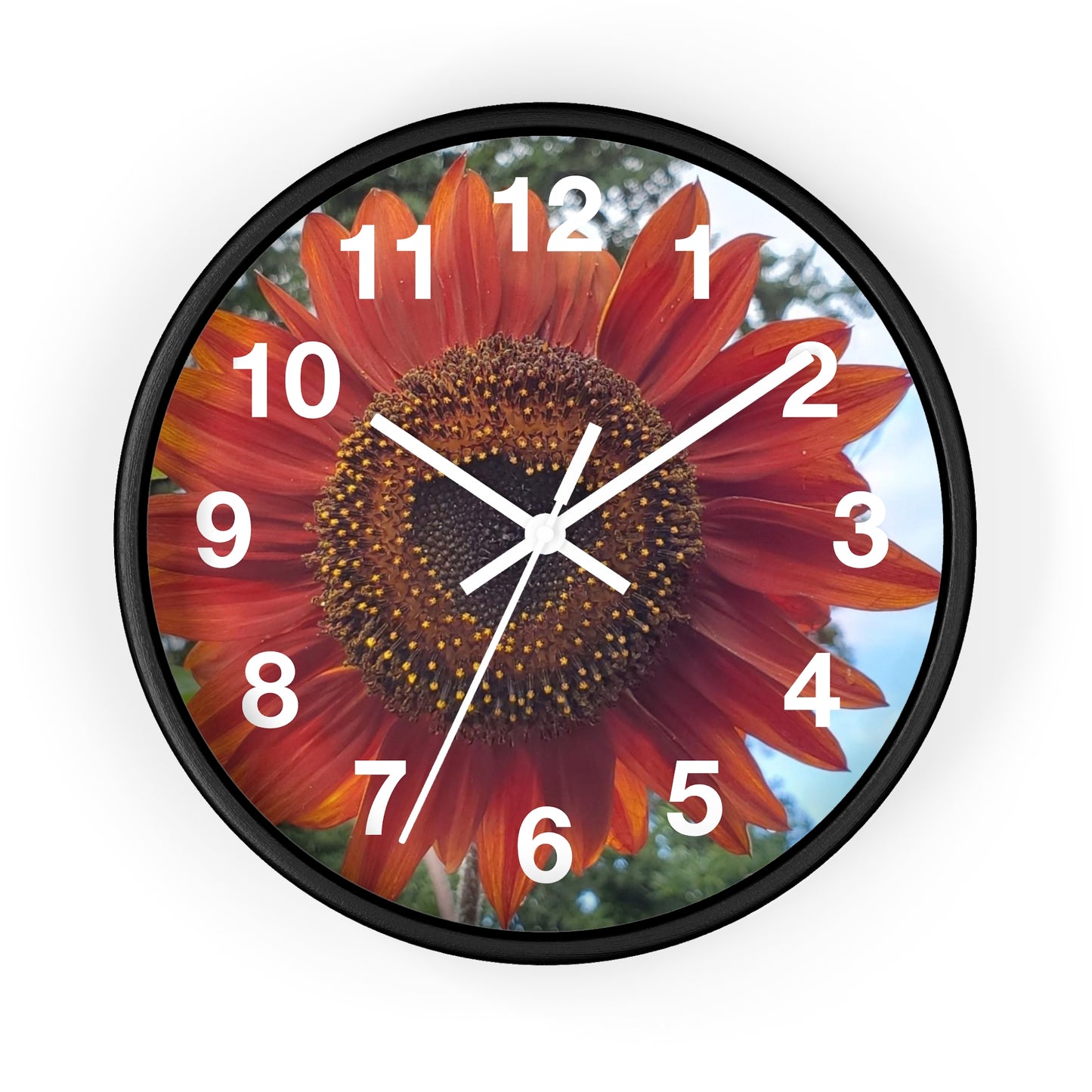 Heart Sunflower Wall Clock (Enchanted Exposures By Tammy Lyne)