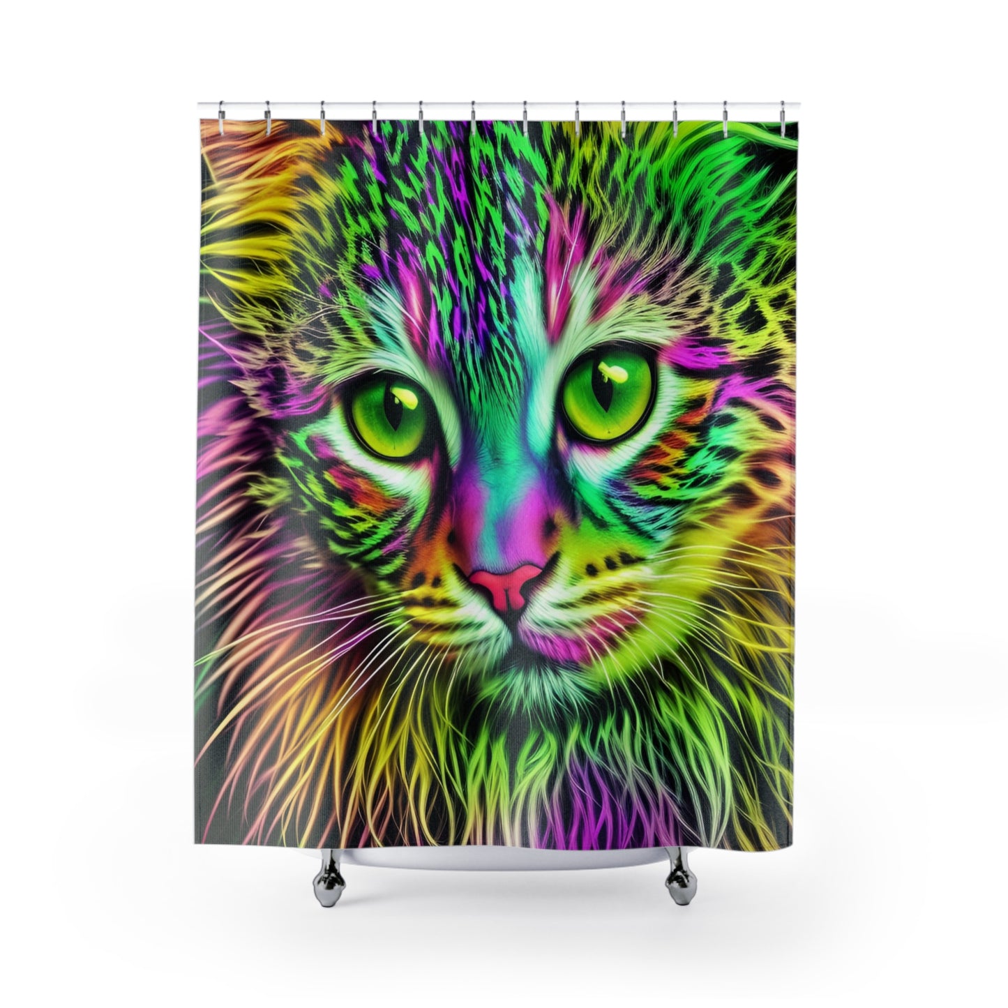 Colorful Kitty Polyester Shower Curtain (SP Photography Collection)