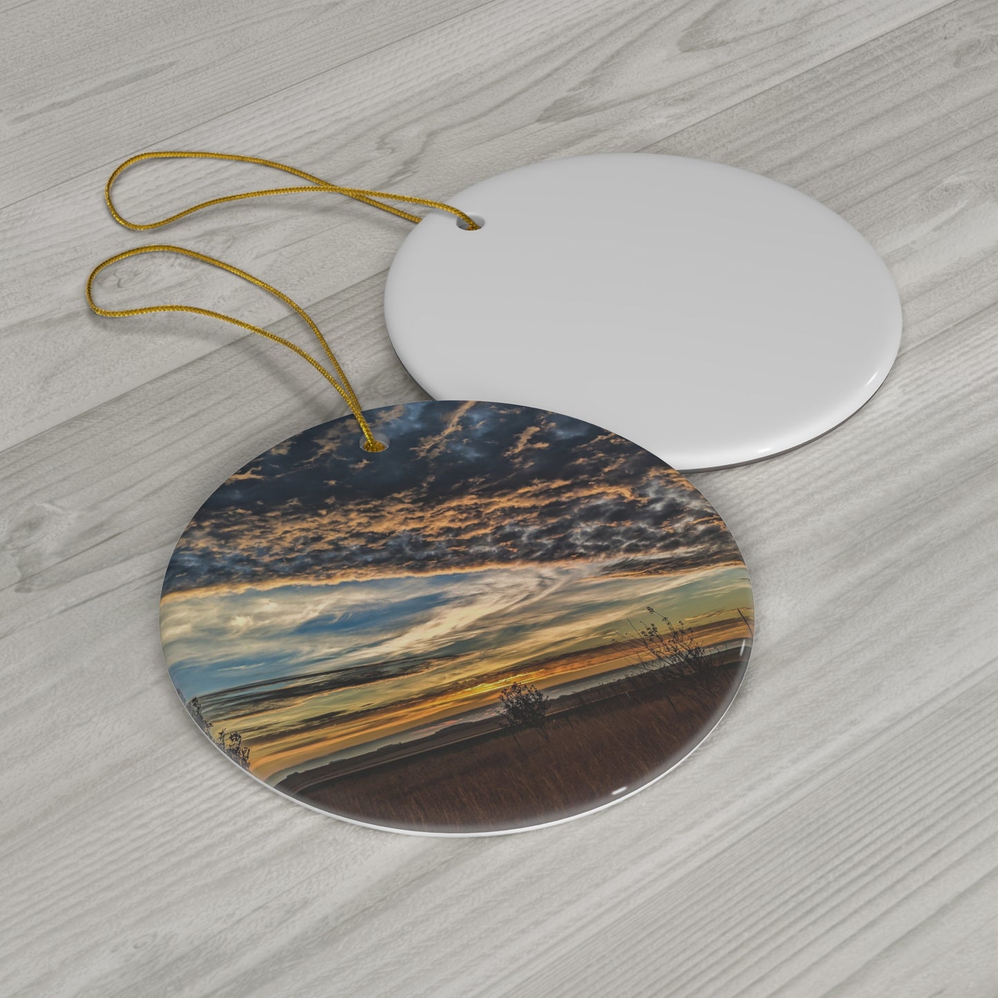 Sandy Skies Ceramic Ornament (SP Photography Collection)