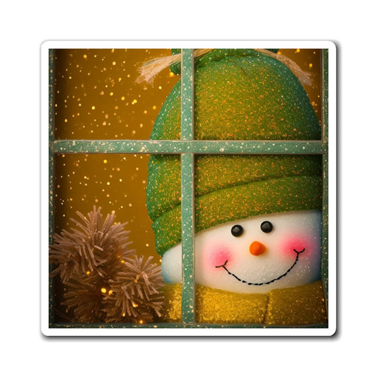 Peek A Boo Snowman Magnet (SP Photography Collection)