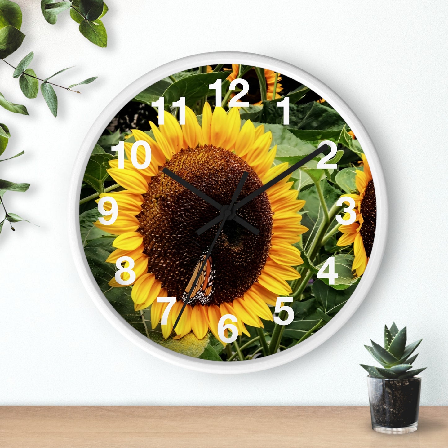 Bright Sunflower Wall Clock (Enchanted Exposures By Tammy Lyne)