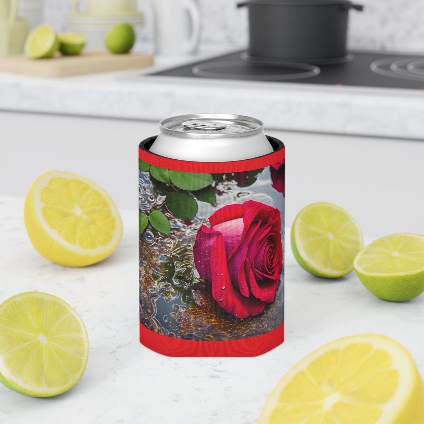 Red Rose Regular Can Cooler Sleeve (SP Photography Collection) RED