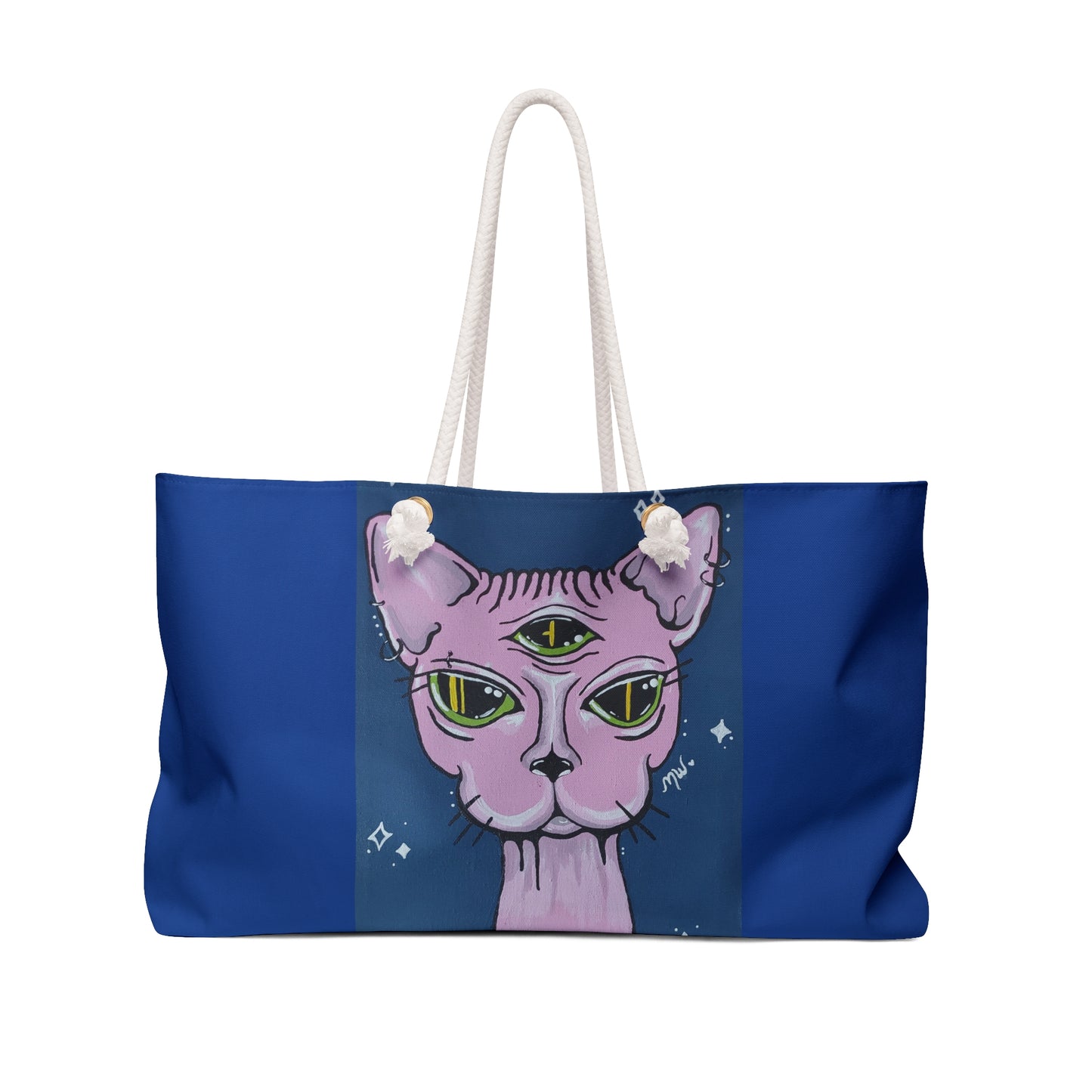 Madame Feline Weekender Bag (Peculiar Paintings Collection) NAVY