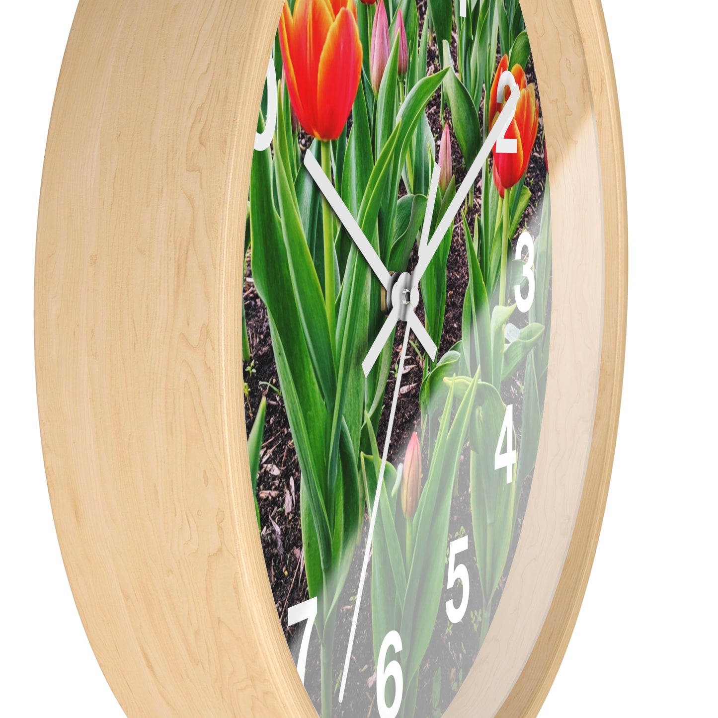 Red Tulips Wall Clock (SP Photography Collection)