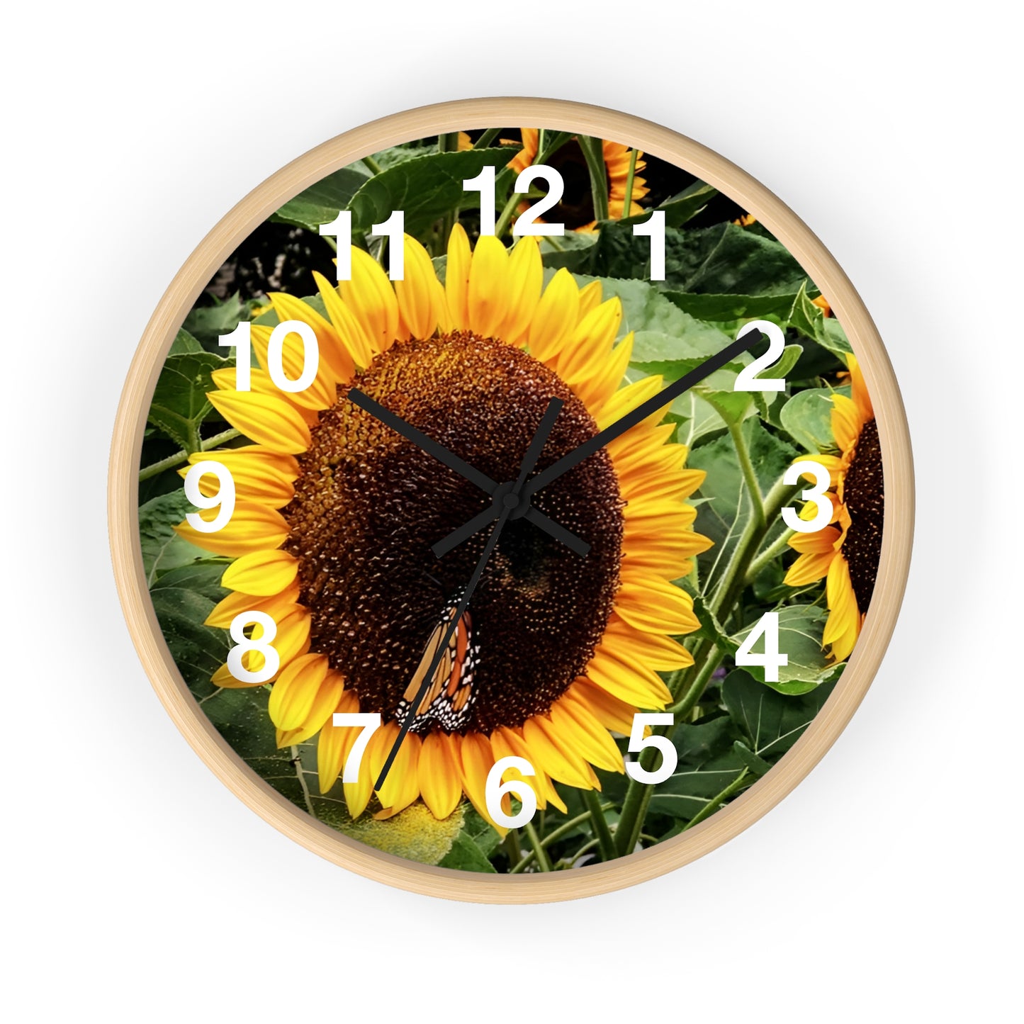 Bright Sunflower Wall Clock (Enchanted Exposures By Tammy Lyne)