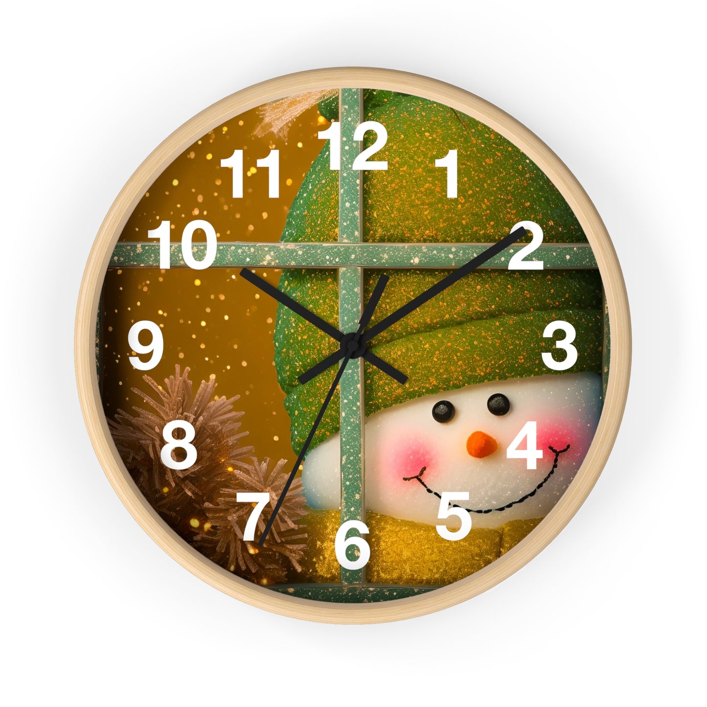 Peek A Boo Snowman Clock (SP Photography Collection)