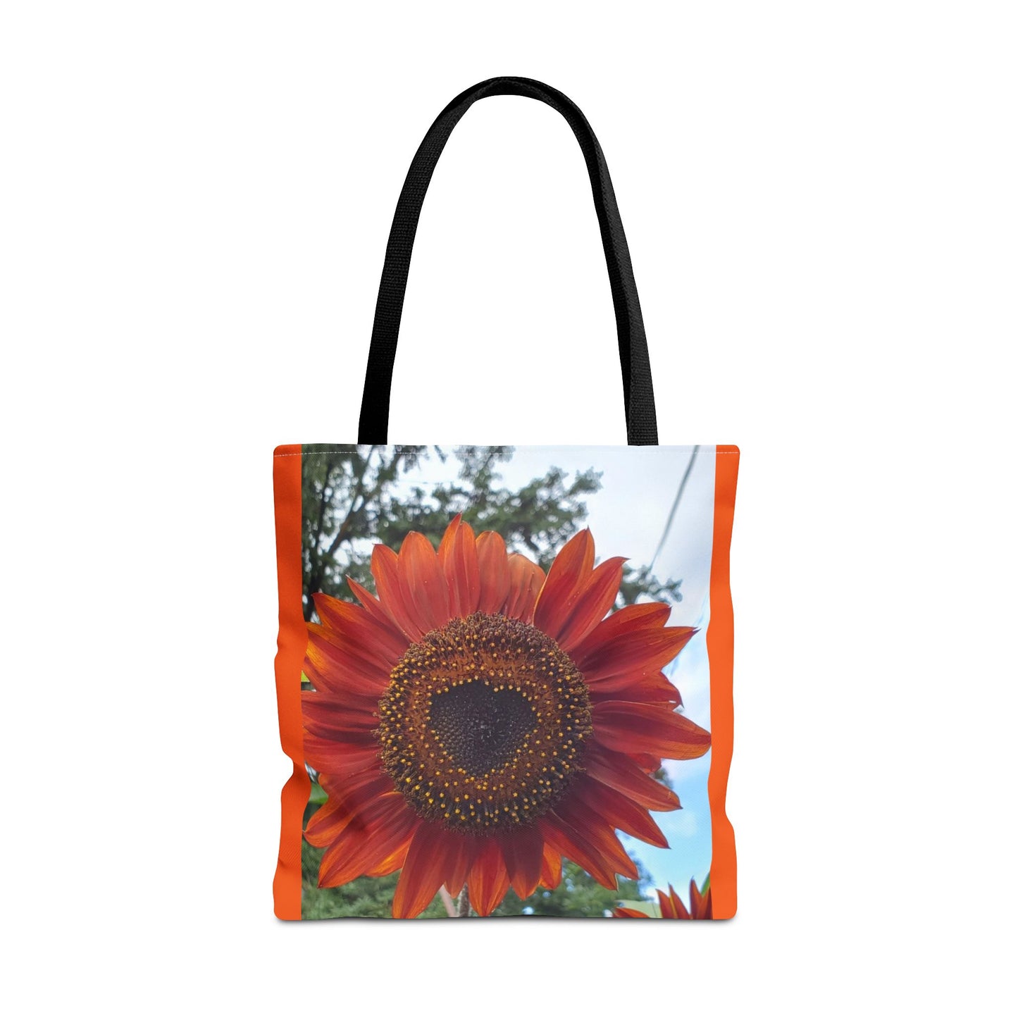 Heart Sunflower Tote Bag (Enchanted Exposures By Tammy Lyne) ORANGE