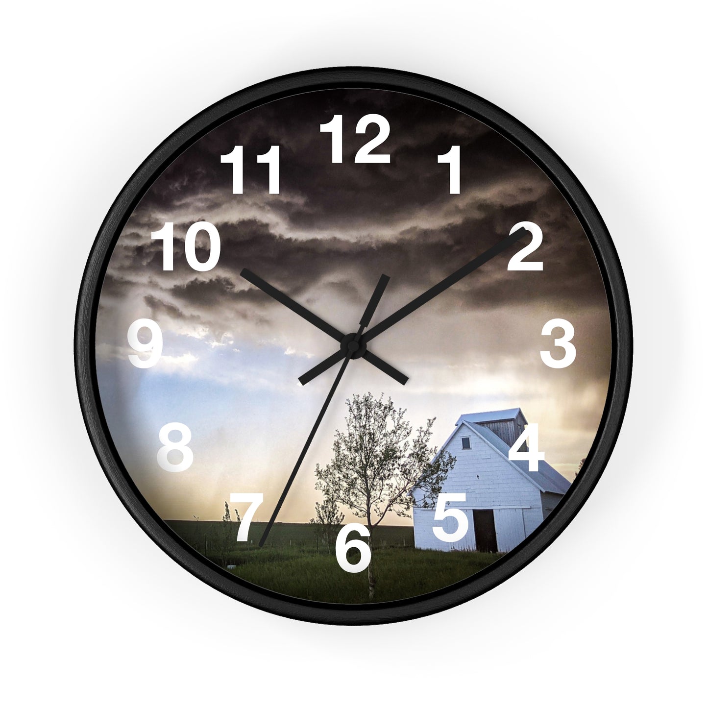 Cloudy Barn Wall Clock (SP Photography Collection)