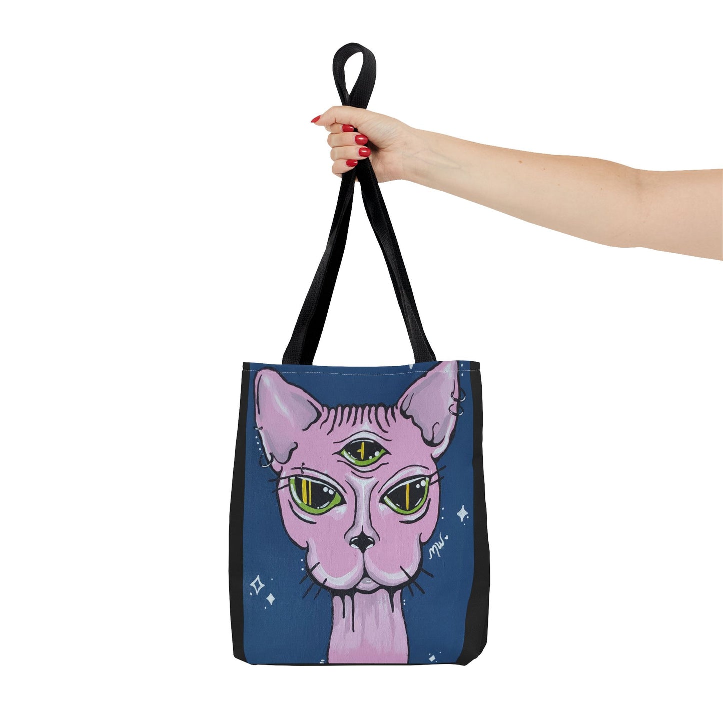 Madam Feline Tote Bag (Peculiar Paintings Collection) BLACK