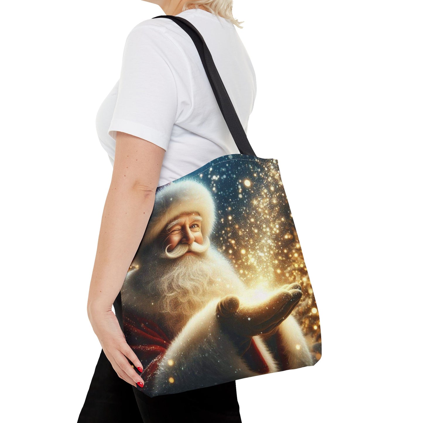 Santa Magic Tote Bag (ai B & J Collections) BLACK