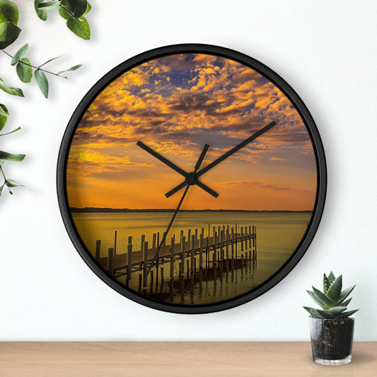 On the dock Wall Clock (SP Photography Collection)