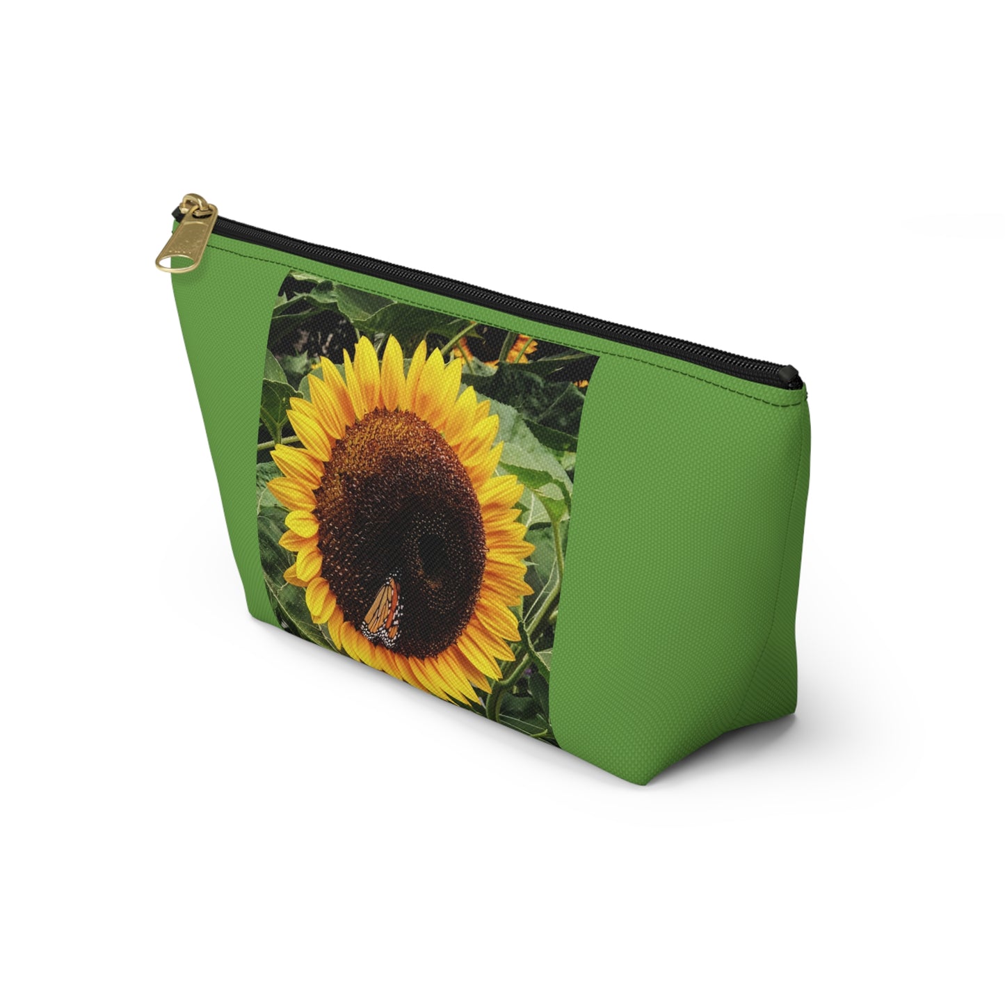 Bright Sunflower Accessory Pouch w T-bottom (Enchanted Exposures By Tammy Lyne) GREEN