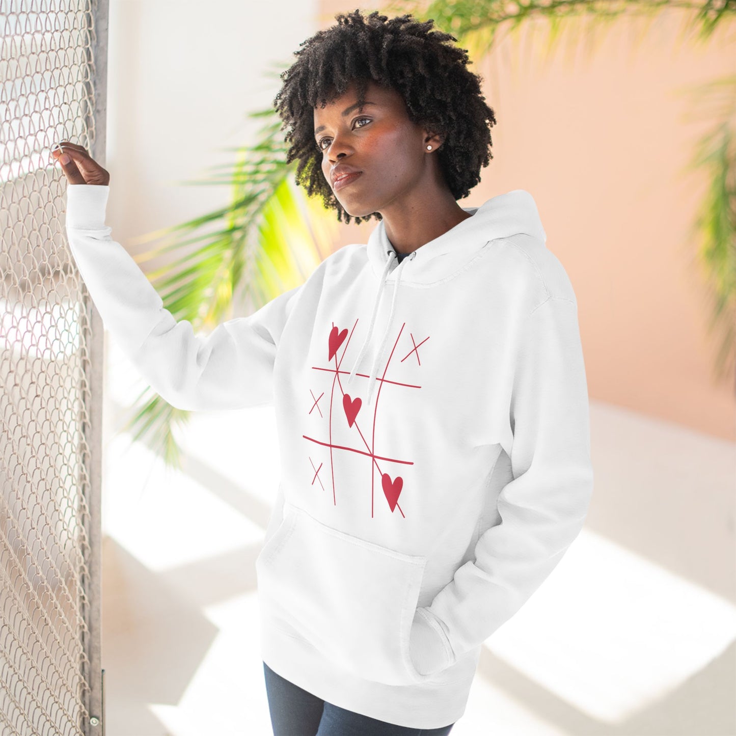 Won Heart Panel Fleece Hoodie ( B & J Collections)