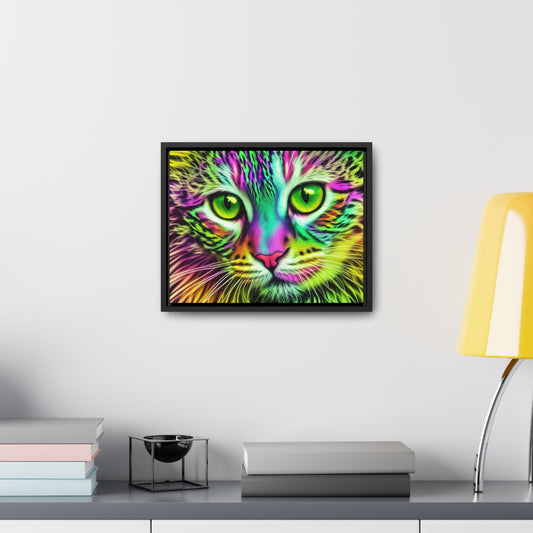 Colorful Kitty Horizontal Frame Canvas  (SP Photography Collection)