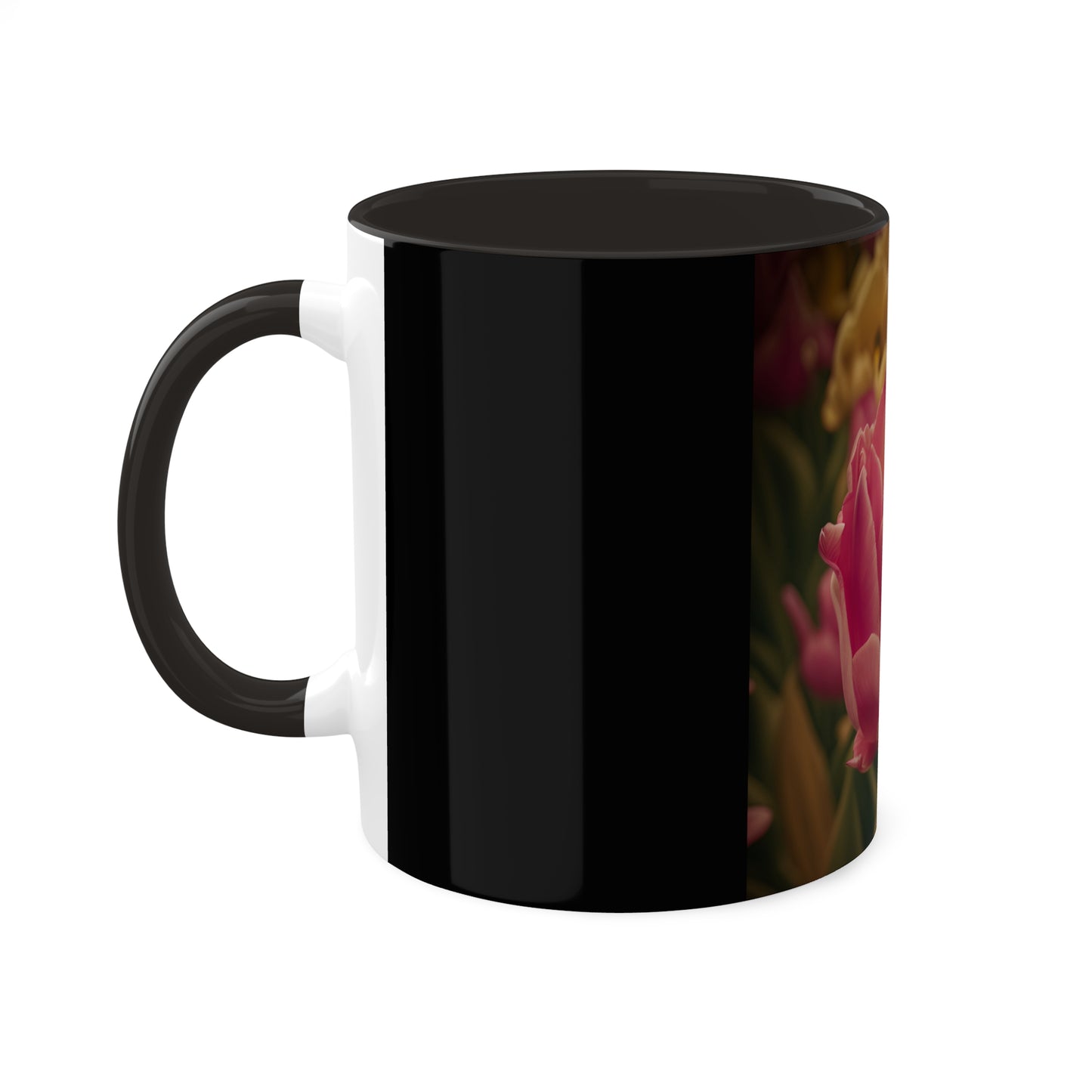 Pink Buttercup Mug, 11oz (SP Photography Collection) BLACK