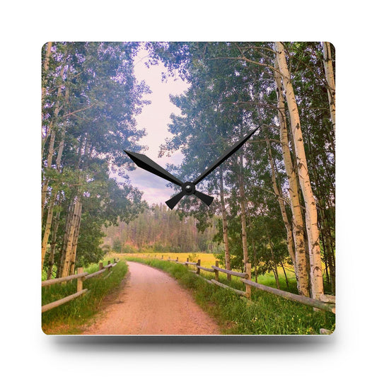 Country Road Acrylic Wall Clock (SP Photagrapy Collection)