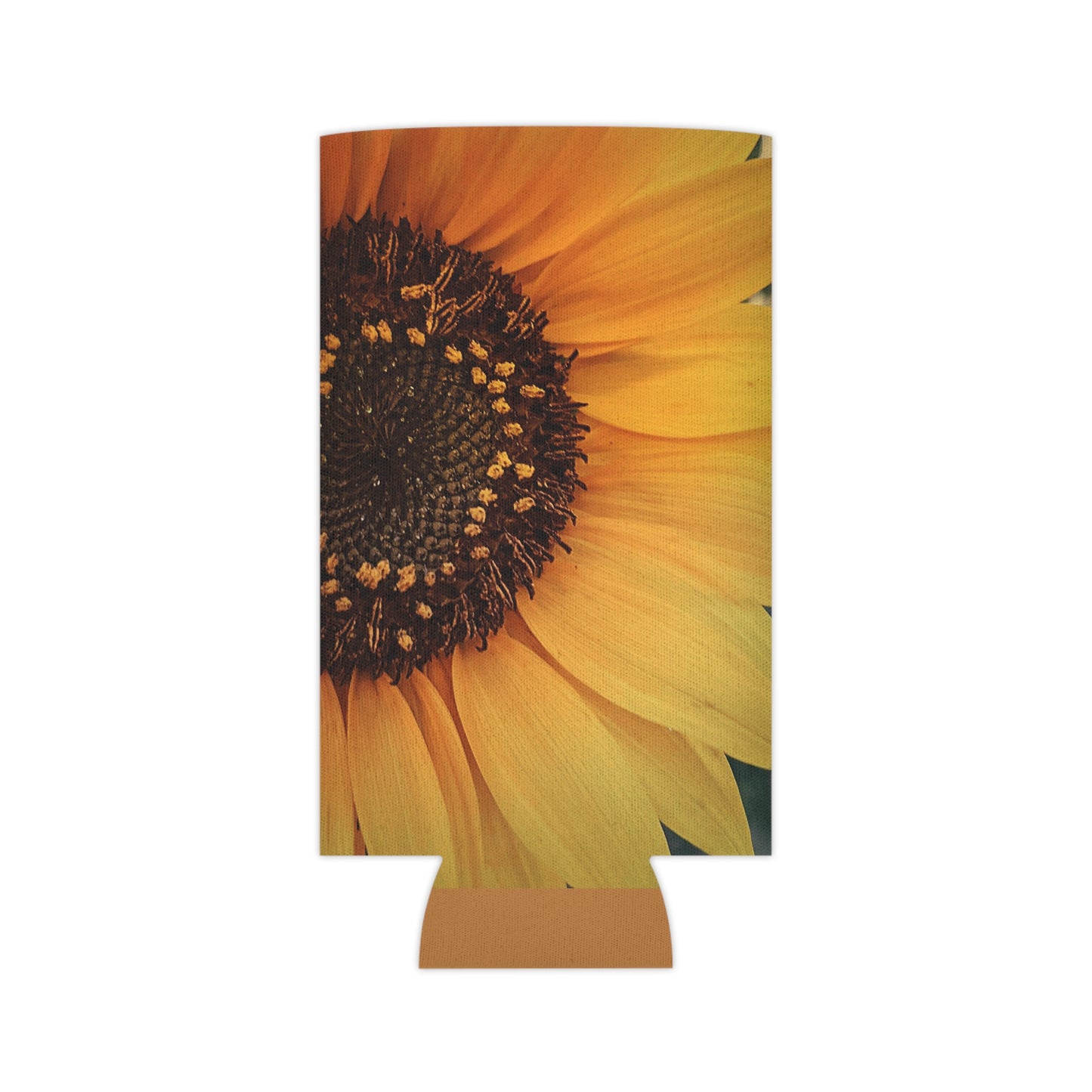 Sun Ray Sunflower Can Slim Cooler Sleeve (SP Photography Collection) BROWN