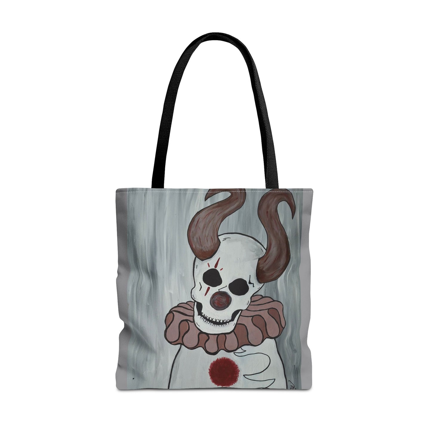 Toby The Clown Tote Bag (Peculiar Paintings Collection) LIGHT GRAY