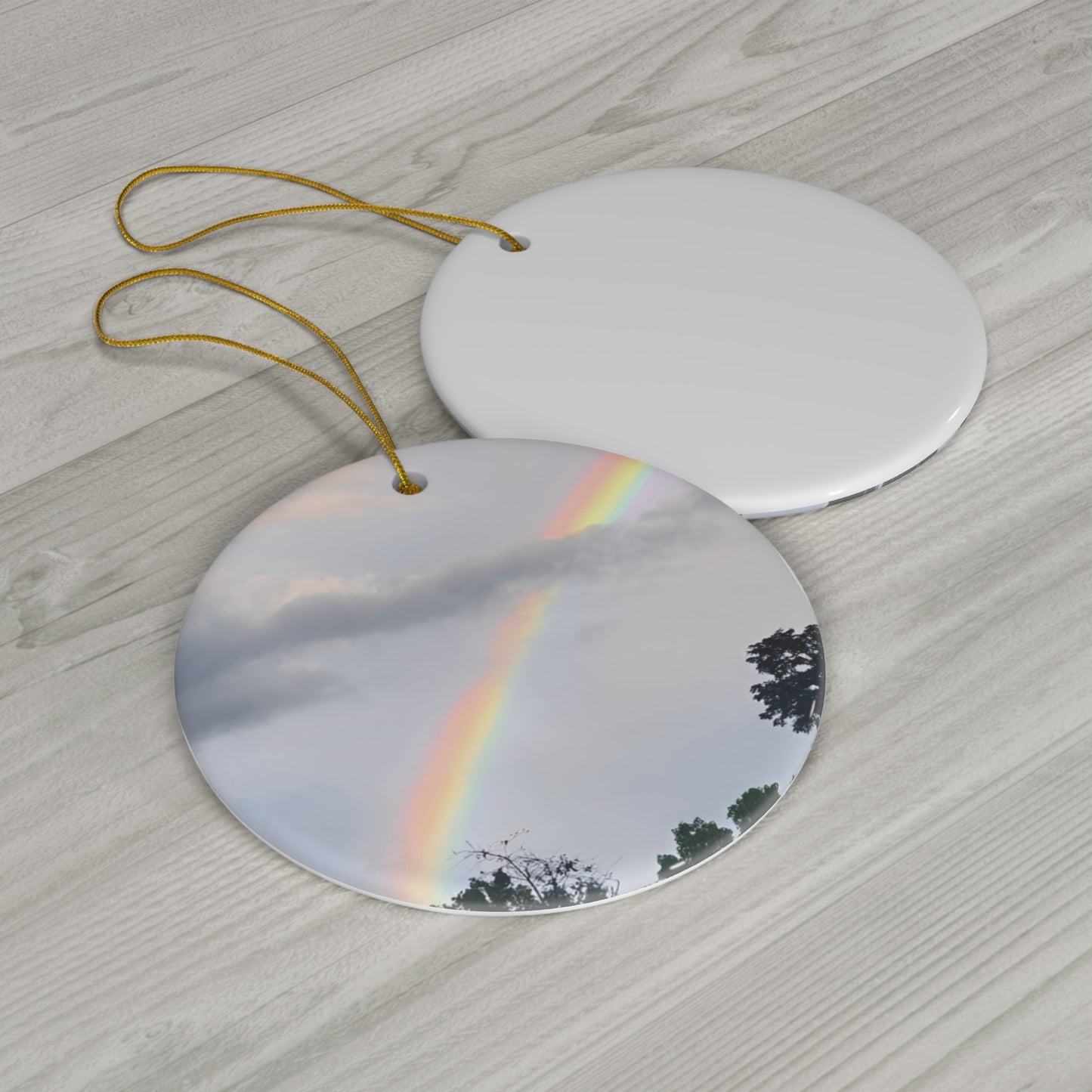 Rainbow Ceramic Ornament (Enchanted Exposures By Tammy Lyne)