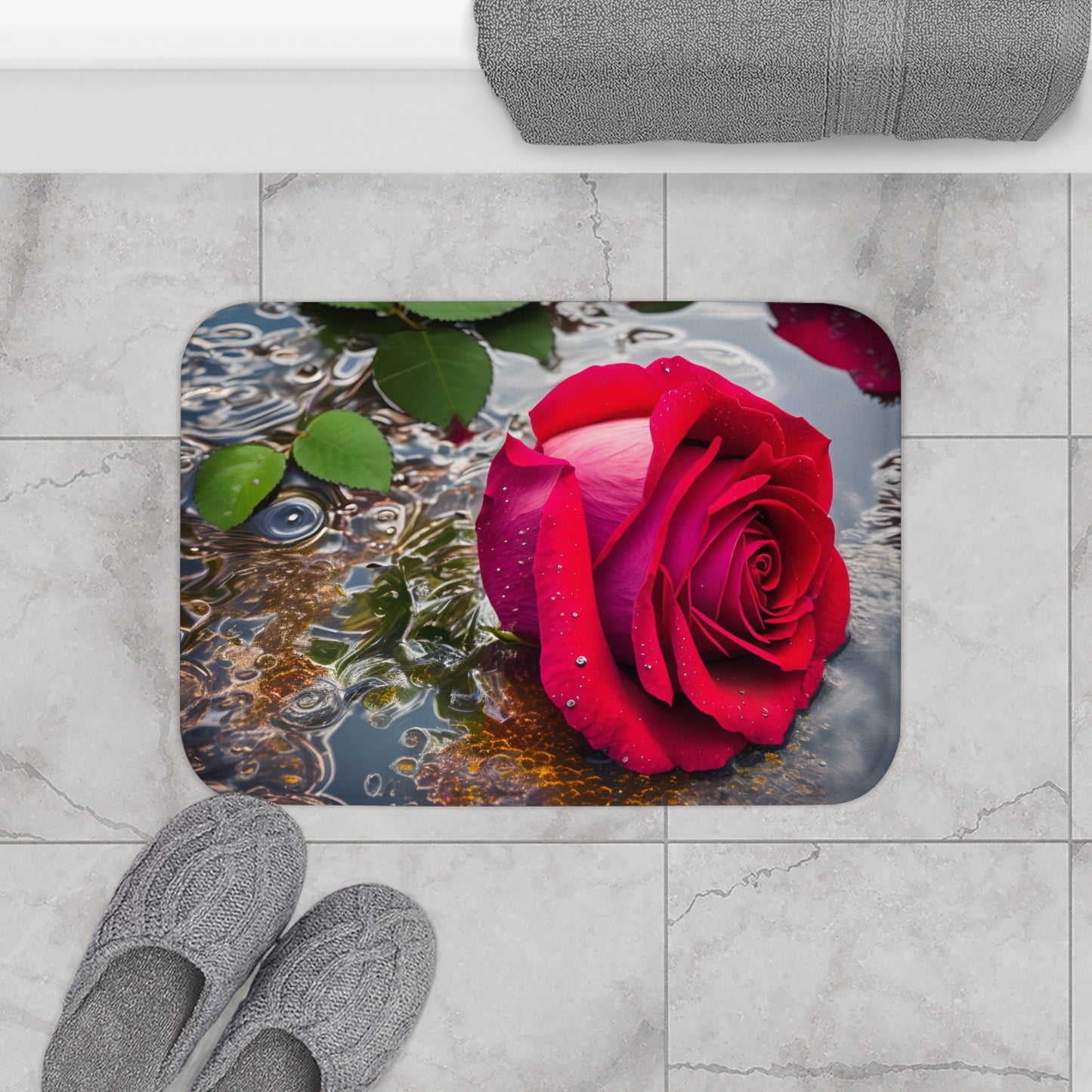 Red Rose Bath Mat (SP Photography Collection)