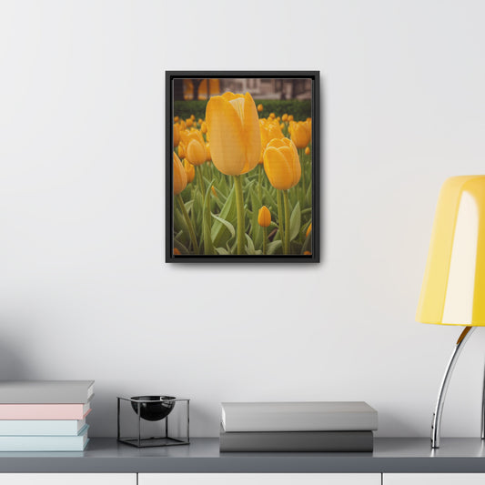 Yellow Tulip Canvas Wraps, Vertical Frame (SP Photography Collection)