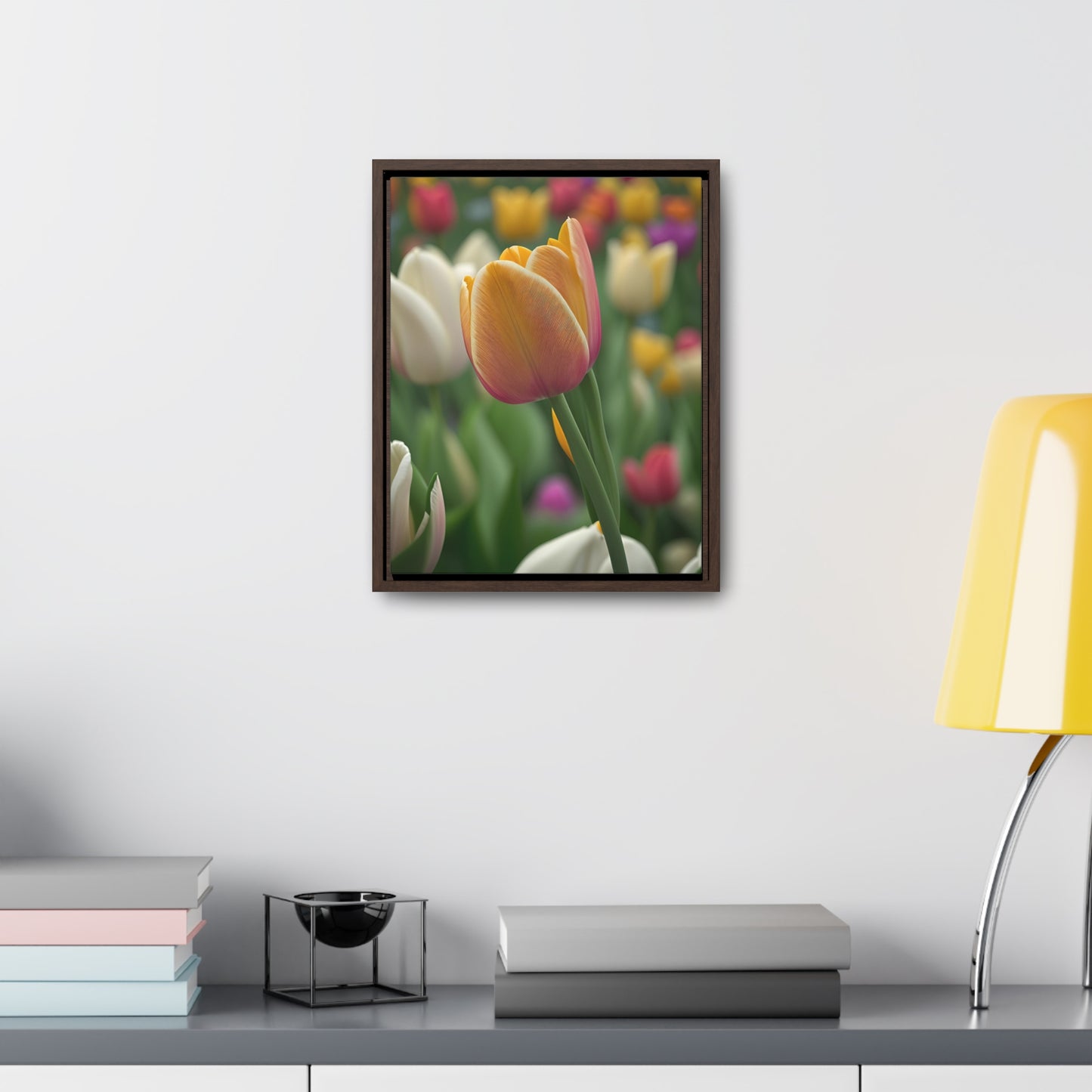 Orange Tulip Canvas Wraps, Vertical Frame (SP Photography Collection)