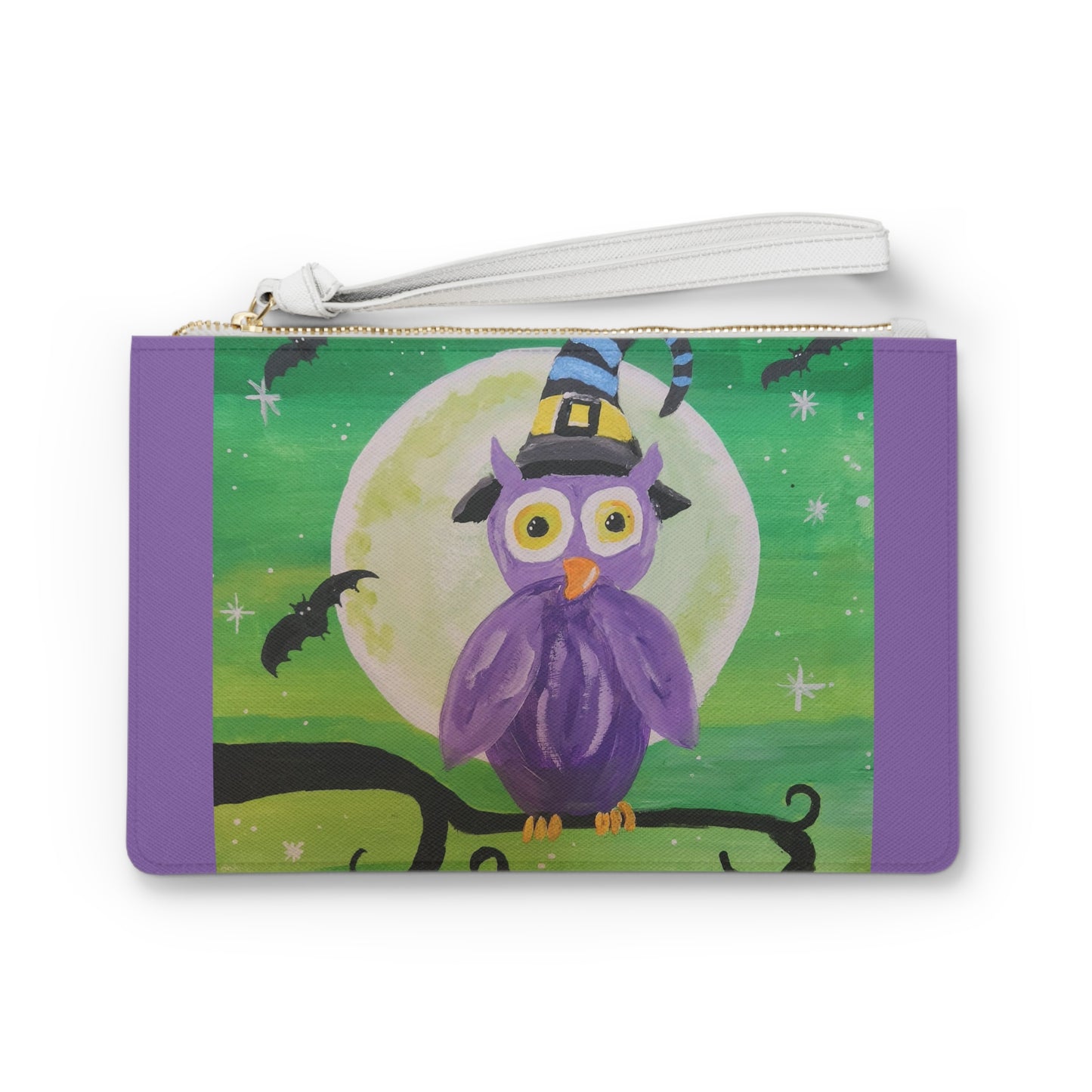 Night Owl Large Clutch Bag (Brookson Collection) PURPLE