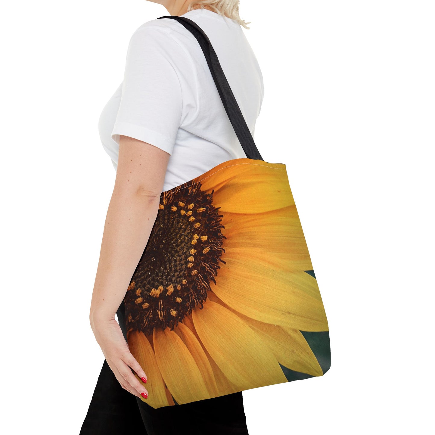 Sun Ray Sunflower Tote Bag (SP Photography Collection) BLACK