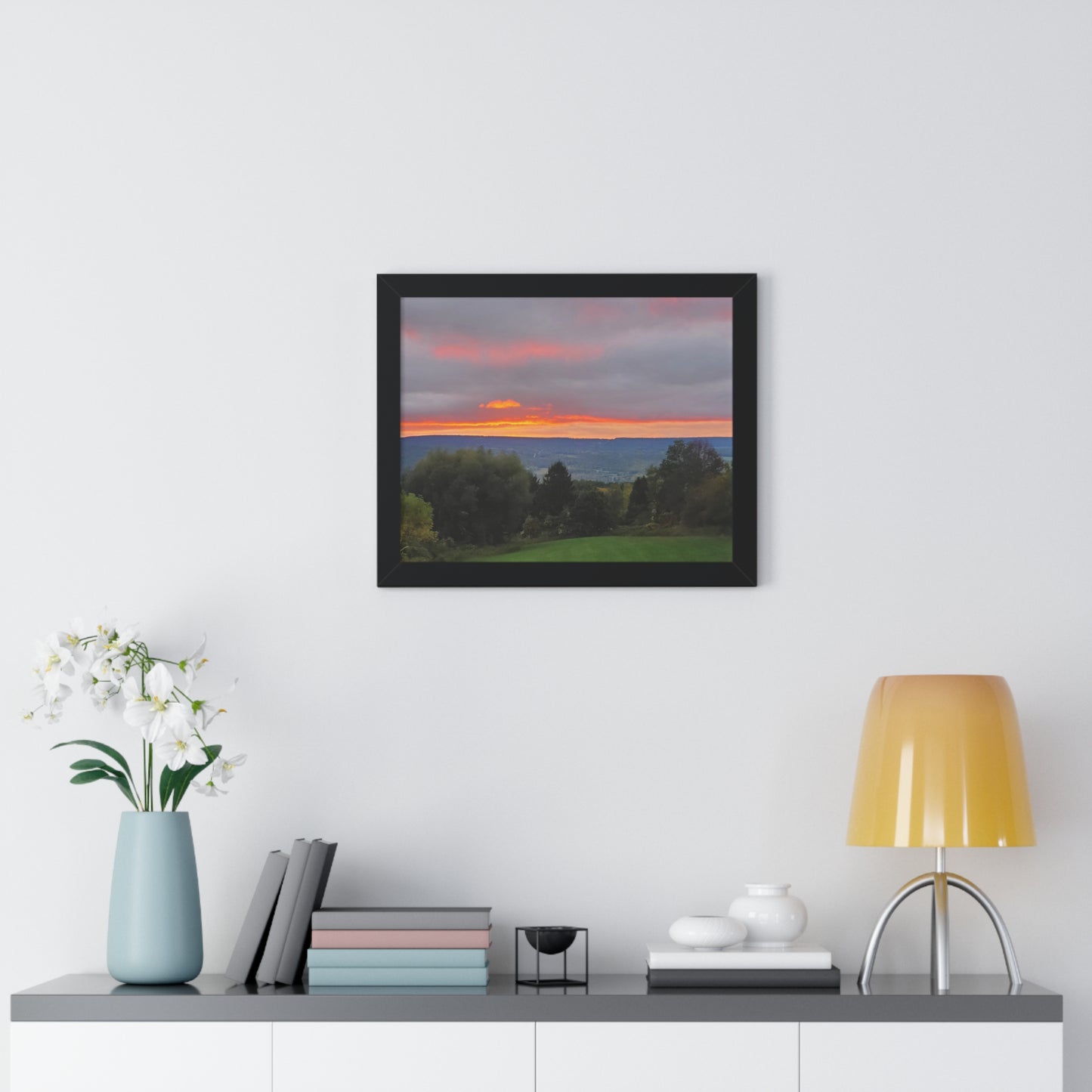 Purple Sunset Framed Horizontal Poster (B & J Collections)