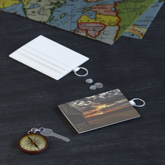 Gray SkiesLeather Card Holder (SP Photography Collection)