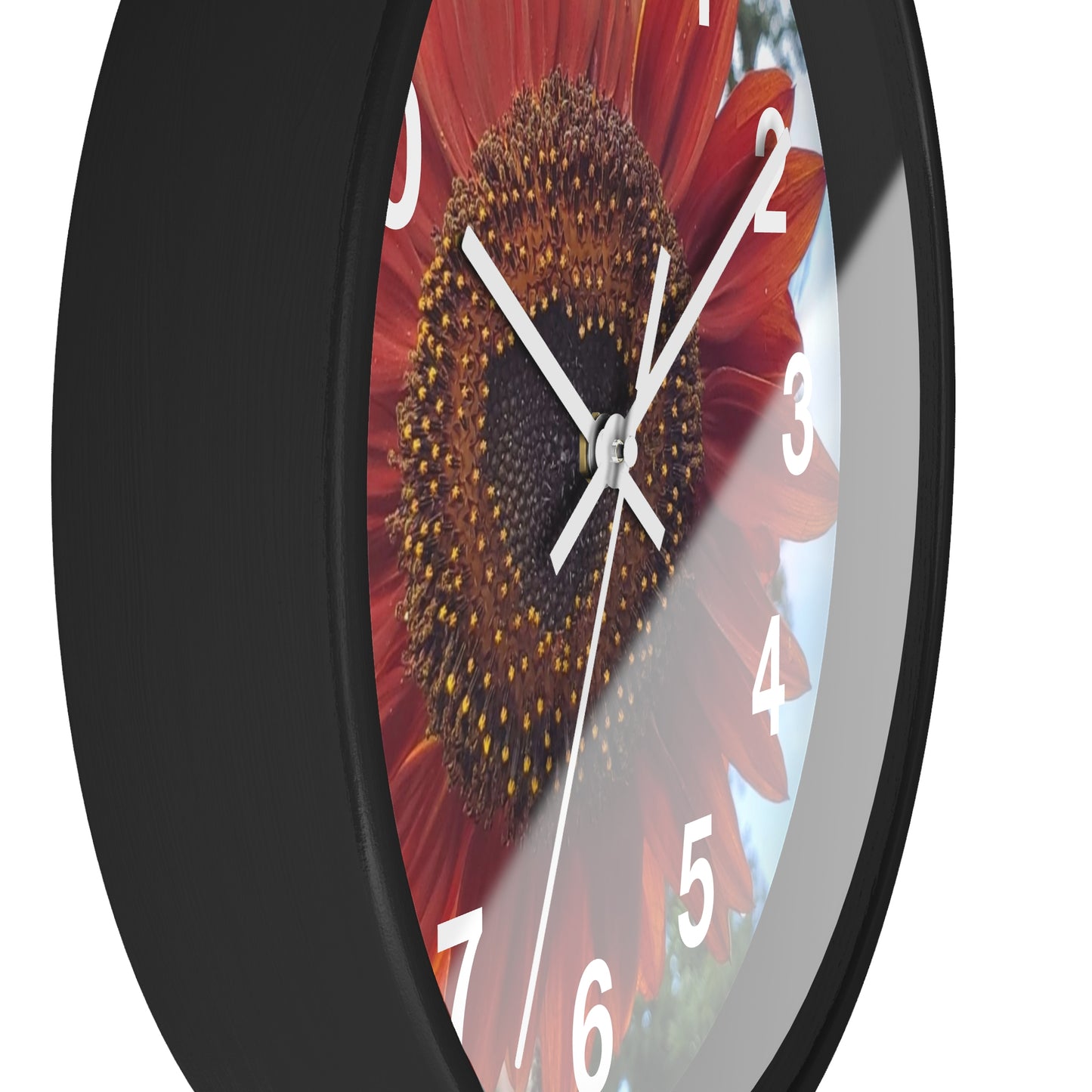 Heart Sunflower Wall Clock (Enchanted Exposures By Tammy Lyne)