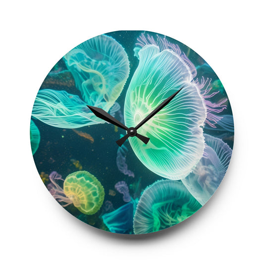 Jellyfish Acrylic Wall Clock (SP Photography Collection)