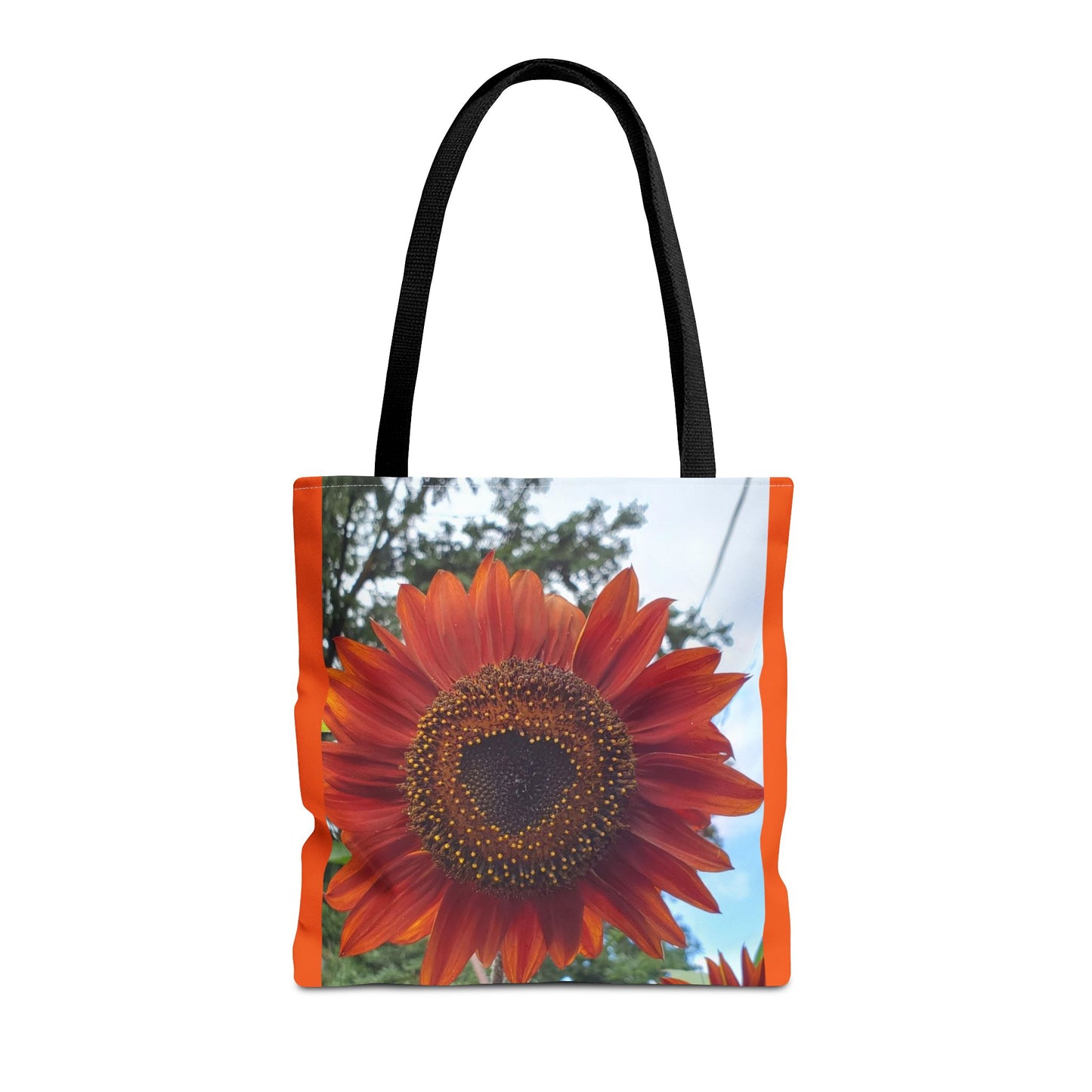 Heart Sunflower Tote Bag (Enchanted Exposures By Tammy Lyne) ORANGE