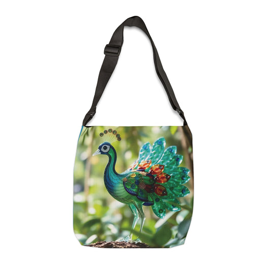 Peacock Adjustable Tote Bag (aiB & J Collections) BLUE