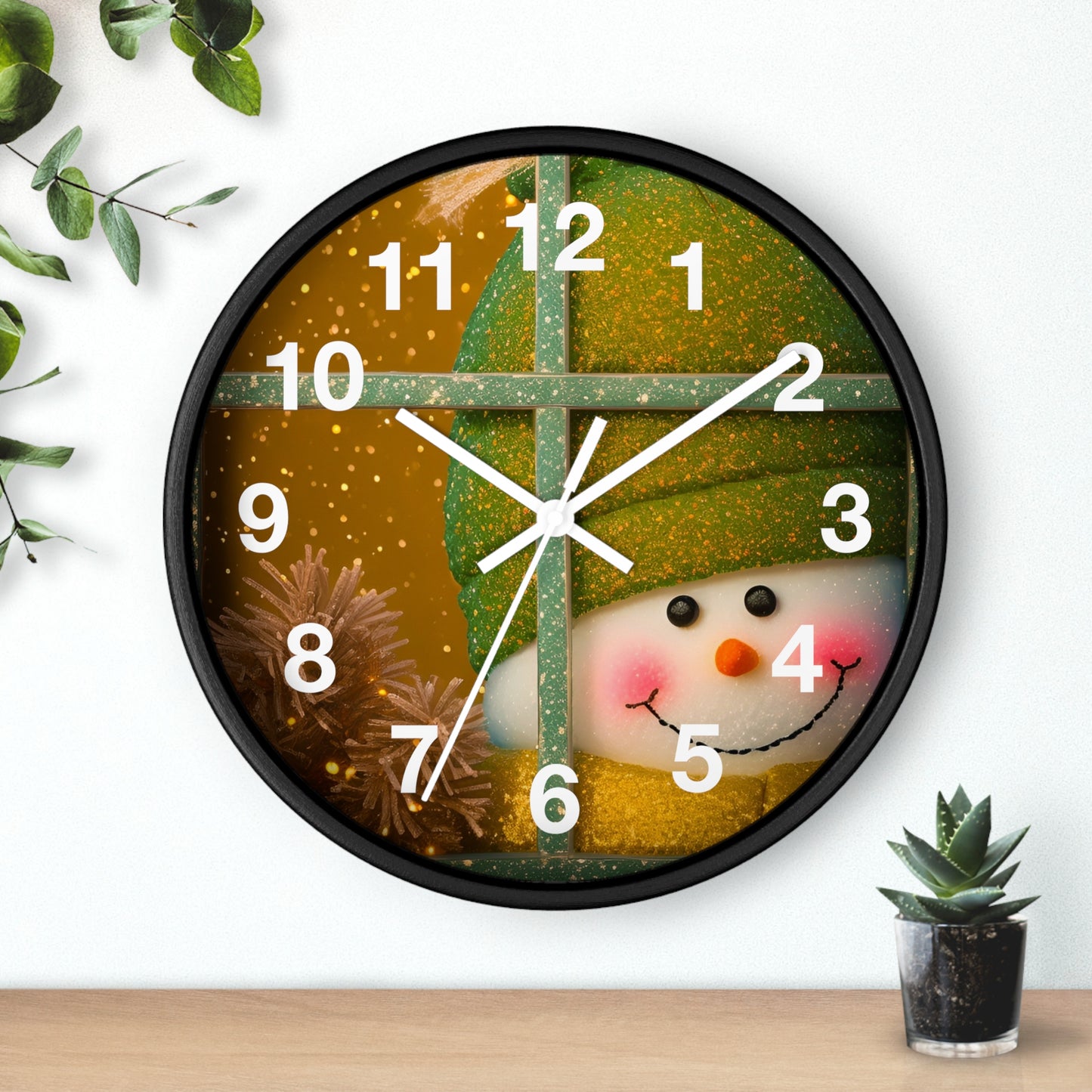 Peek A Boo Snowman Clock (SP Photography Collection)