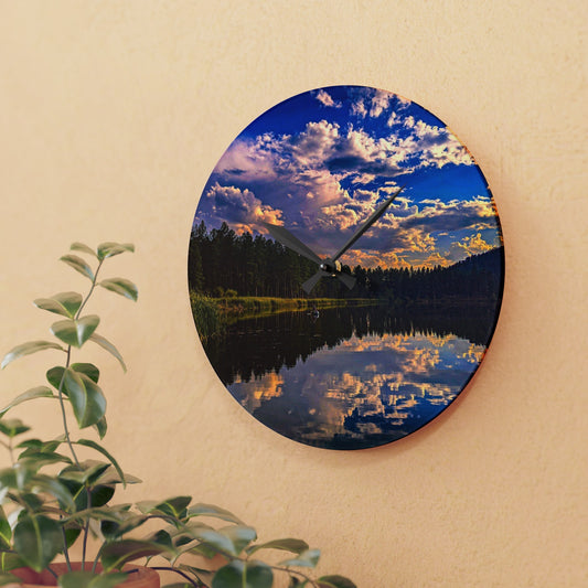 The Lake Acrylic Wall Clock (SP Photography Collection)