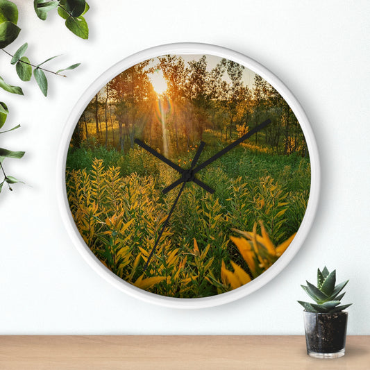 Sunset Fields Wall Clock (SP Photography Collection)