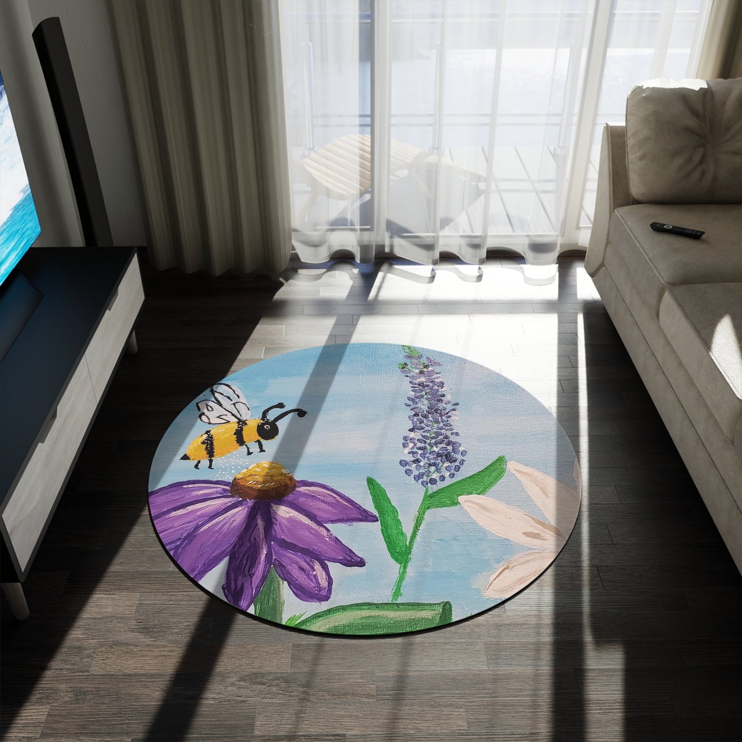 Busy Bee Round Rug (Brookson Collection)